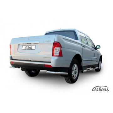 Уголки d57 Arbori нерж. сталь для SsangYong ACTYON SPORT 2013-2016