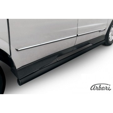 Защита порогов d76 труба Arbori черн. для SsangYong ACTYON SPORT 2013-2016