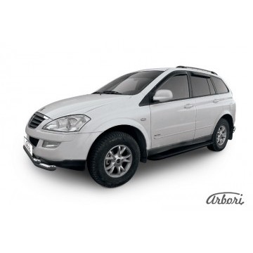 Комплект алюминиевых порогов Arbori Optima Black 1700 для SSANGYONG Kyron 2007-2015