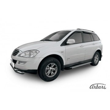 Комплект алюминиевых порогов Arbori Luxe Black 1700 для SSANGYONG Kyron 2007-2015
