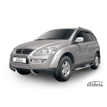 Кенгурятник низкий d57 Arbori нерж. сталь для SSANGYONG Kyron 2007-2015
