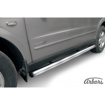 Защита порогов d76 труба Arbori нерж. сталь для SSANGYONG Kyron 2007-2015