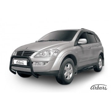 Кенгурятник низкий d57 Arbori черн. для SSANGYONG Kyron 2007-2015