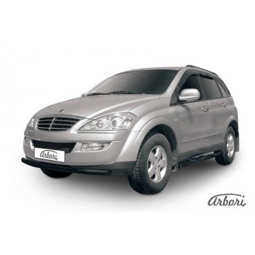 Защита переднего бампера d57 Arbori черн. для SSANGYONG Kyron 2007-2015