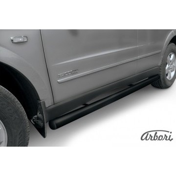 Защита порогов d76 труба Arbori черн. для SSANGYONG Kyron 2007-2015