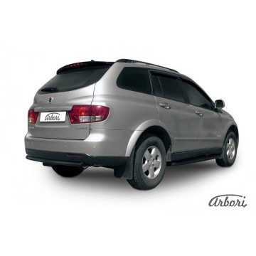 Защита заднего бампера d57 Arbori черн. для SSANGYONG Kyron 2007-2015