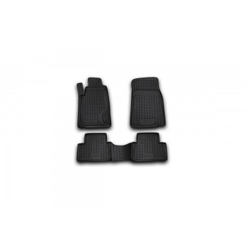 Коврики в салон SSANGYONG Rexton 2001-2006, 4 шт. (полиуретан, серые)