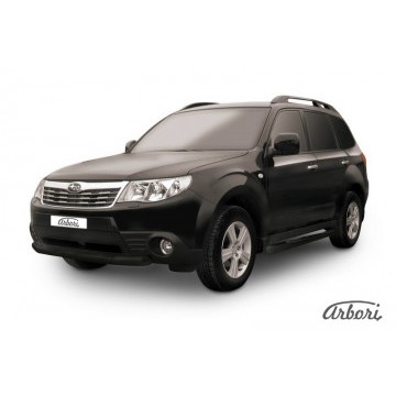 Защита переднего бампера d76 Arbori черн. для Subaru FORESTER 2008-2013