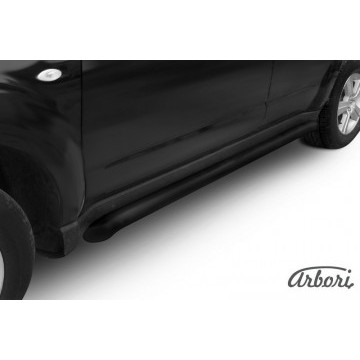 Защита порогов d76 труба Arbori черн. для Subaru FORESTER 2008-2013