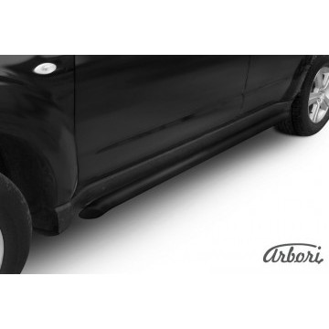 Защита порогов d57 труба Arbori черн. для Subaru FORESTER 2008-2013