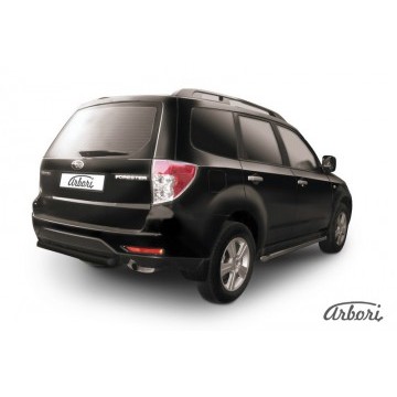 Защита заднего бампера d57 Arbori черн. для Subaru FORESTER 2008-2013