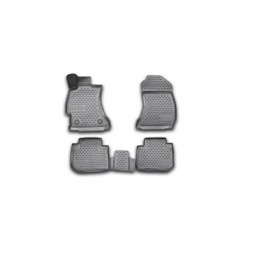 Коврики 3D в салон SUBARU Forester, 2013-2018, 4 шт. (полиуретан)