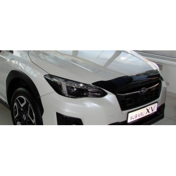 Дефлектор капота Subaru XV 2017-, короткий, темный