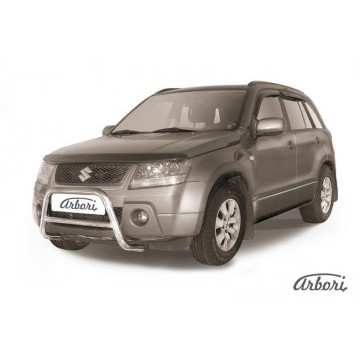Кенгурятник d57 низкий  Arbori нерж. сталь для Suzuki GRAND VITARA 5дв. 2005-2008
