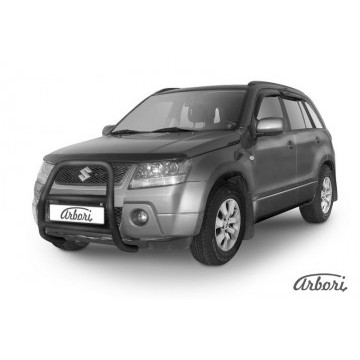 Кенгурятник d57 высокий  Arbori черн. для Suzuki GRAND VITARA 5дв. 2005-2008