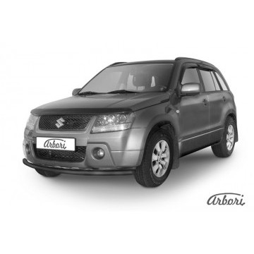 Защита переднего бампера d57 Arbori черн. для Suzuki GRAND VITARA 5дв. 2005-2008