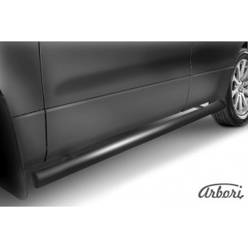 Защита порогов d76 труба Arbori черн. для Suzuki GRAND VITARA 5дв. 2005-2008
