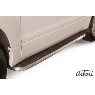 Защита штатных порогов Arbori d57 труба SUZUKI GRAND VITARA 3 doors 2008-2012