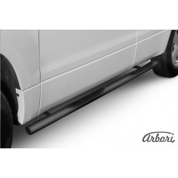 Защита порогов d76 с проступями Arbori черн. для Suzuki GRAND VITARA 5дв. 2008-2012