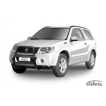 Кенгурятник d57 высокий  Arbori черн. для Suzuki GRAND VITARA 3дв. 2008-2012