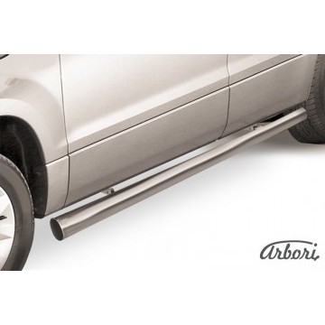 Защита порогов d76 труба Arbori нерж. сталь для Suzuki GRAND VITARA 5дв. 2012-2015
