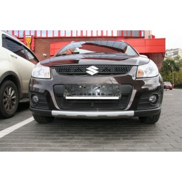 Сетка на бампер внешняя для SUZUKI SX4 Classic 2010-2013, черн., 15 мм