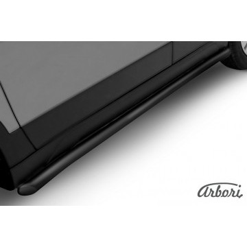 Защита порогов d57 с гибами Arbori черн. для Suzuki SX4 2014-нв