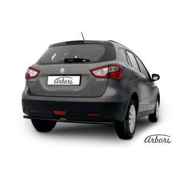 Защита заднего бампера d42 Arbori черн. для Suzuki SX4 2014-нв