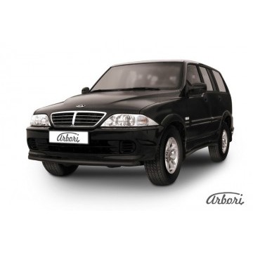 Защита переднего бампера d57 Arbori черн. для Тагаз ROAD Partner 2008-2011