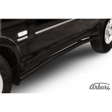 Защита порогов d57 с гибами Arbori черн. для Тагаз ROAD Partner 2008-2011