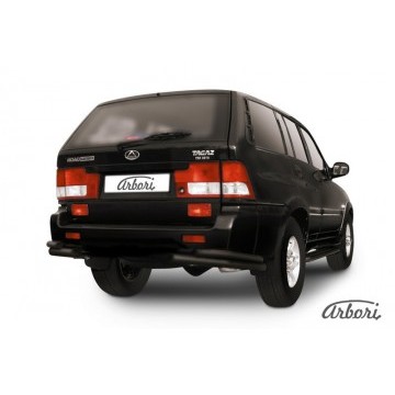 Уголки d57+d42 двойные Arbori черн. для Тагаз ROAD Partner 2008-2011