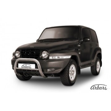 Кенгурятник d76 низкий Arbori нерж. сталь для Тагаз TAGER 3дв. 2008-2012