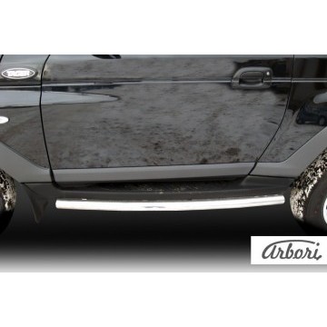 Защита штатного порога d57 Arbori нерж. сталь для Тагаз TAGER 3дв. 2008-2012