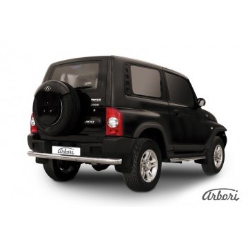 Защита заднего бампера d76 Arbori нерж. сталь для Тагаз TAGER 3дв. 2008-2012