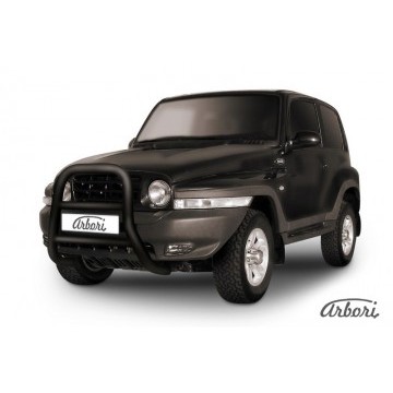Кенгурятник d76 высокий Arbori черн. для Тагаз TAGER 3дв. 2008-2012