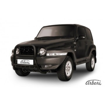 Кенгурятник d57 высокий Arbori черн. для Тагаз TAGER 3дв. 2008-2012