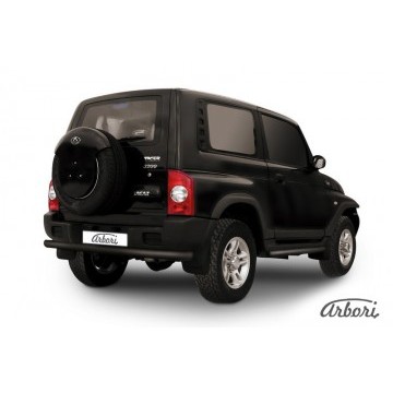Защита заднего бампера d76 Arbori черн. для Тагаз TAGER 3дв. 2008-2012