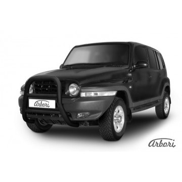 Кенгурятник d76 высокий Arbori черн. для Тагаз TAGER 5 дв. 2008-2012