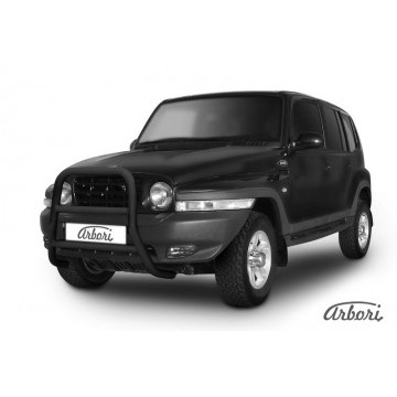 Кенгурятник d57 высокий Arbori черн. для Тагаз TAGER 5 дв. 2008-2012