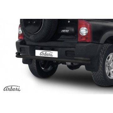 Защита заднего бампера d57+d42 двойная Arbori черн. для Тагаз TAGER 5 дв. 2008-2012