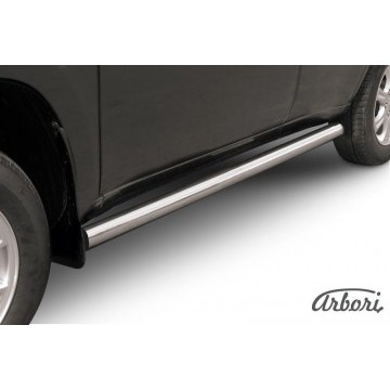 Защита порогов d76 труба Arbori нерж. сталь для Тагаз TINGO 2011-2014