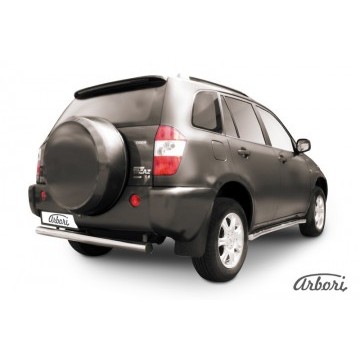 Защита заднего бампера d76  Arbori нерж. сталь для Тагаз TINGO 2011-2014