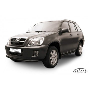 Защита переднего бампера d57 Arbori черн. для Тагаз TINGO 2011-2014