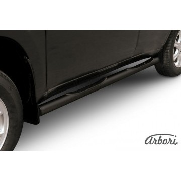 Защита порогов d76 с проступями Arbori черн. для Тагаз TINGO 2011-2014