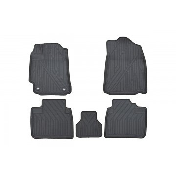 Коврики KVEST 3D в салон TOYOTA Camry, 2011-2017, XV50, 5 шт. (полистар, серый, черный)