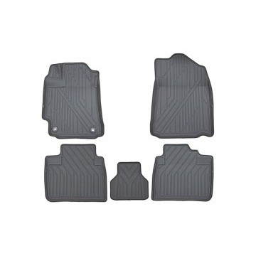 Коврики KVEST 3D в салон TOYOTA Camry, 2011-2017, XV50, 5 шт. (полистар, серый, серый)