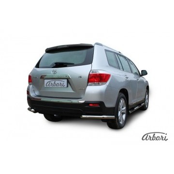 Уголки d57 Arbori нерж. сталь для Toyota HIGHLANDER 2010-2013