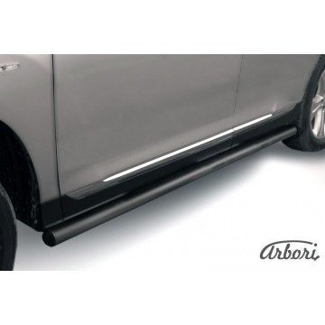 Защита порогов d57 труба Arbori черн. для Toyota HIGHLANDER 2010-2013