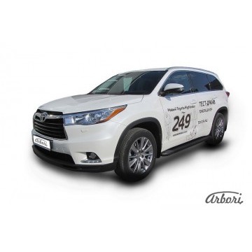 Комплект алюминиевых порогов Arbori Optima Black 1800 для TOYOTA Highlander 2014-2016