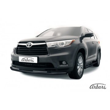 Защита переднего бампера d57 Arbori черн. для TOYOTA Highlander 2014-2016